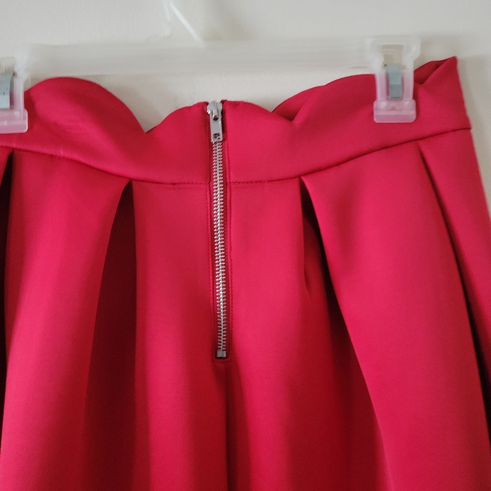 Blue Rain Francescas Red Scallop Hem Lace Trim Red Skirt New - Picture 7 of 11